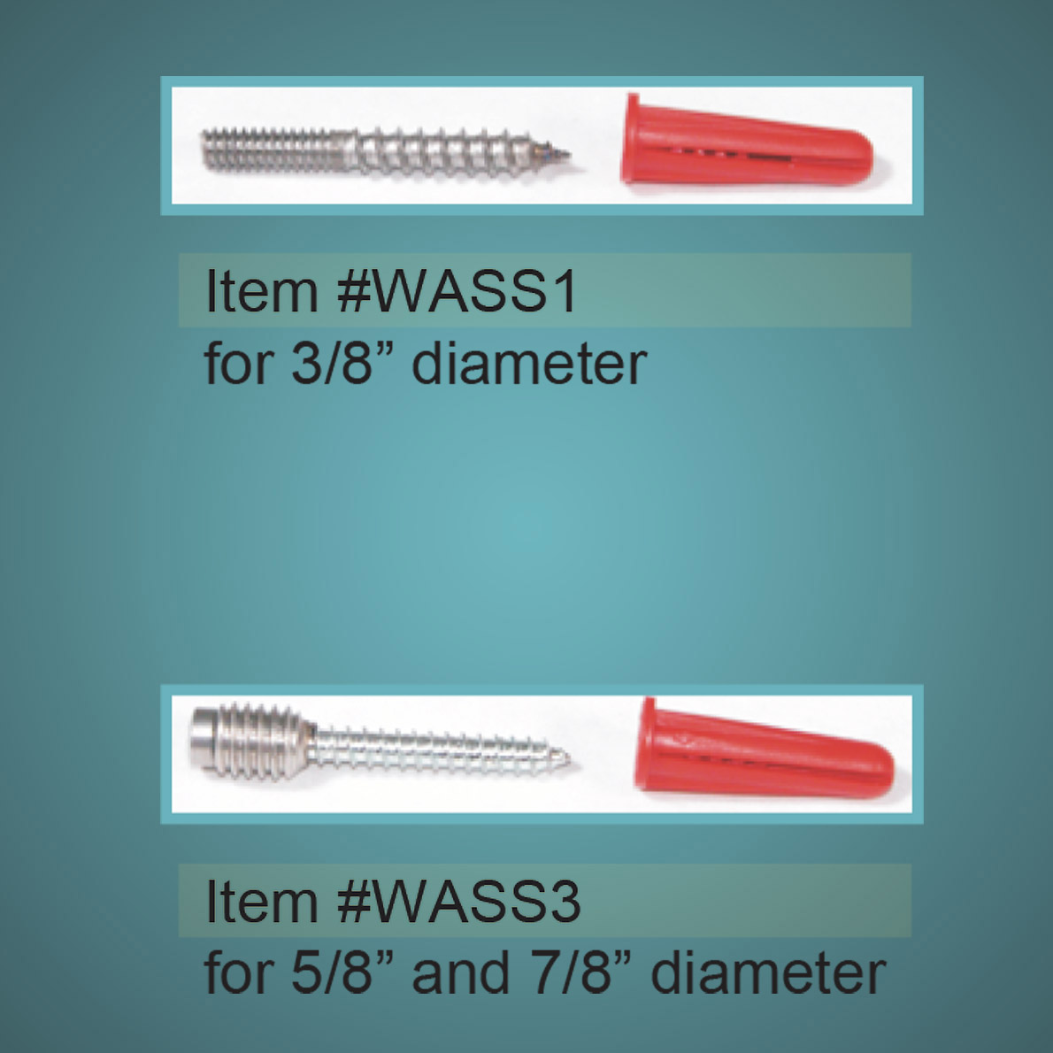 v5.SignMart > Standoffs > SignMart Wall Anchor Screw Set